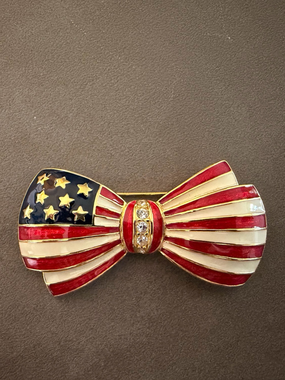 Vintage Joan Rivers American Flag Brooch Pin